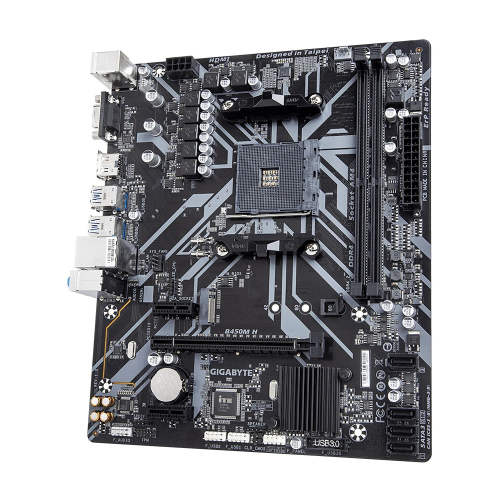 Материнская плата Gigabyte B450M H Micro-ATX, AMD AM4
