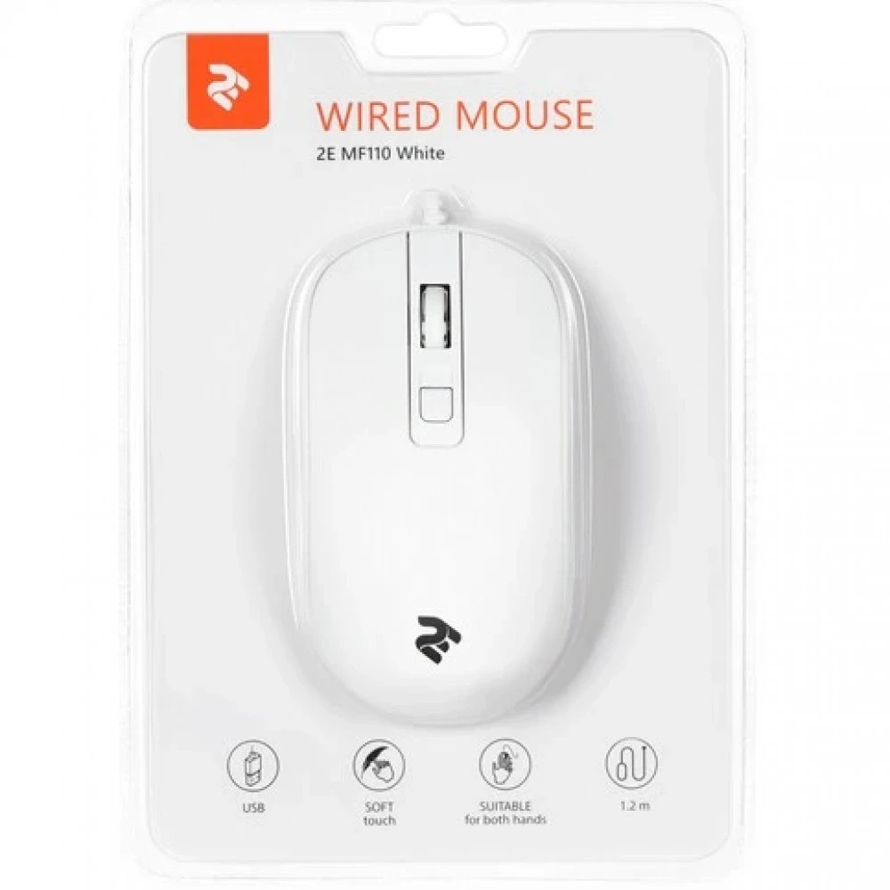 Мышь 2E MF110 USB 2E-MF110UW Бюджетные, Проводная