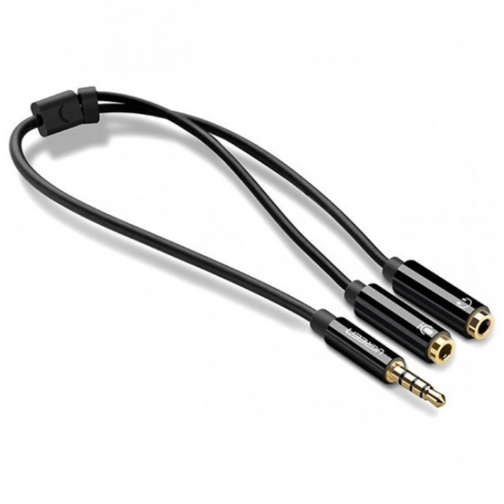 Кабель интерфейсный UGREEN AV141 30620 MINI JACK 3.5 (output) - MINI JACK 3.5 (input) x2