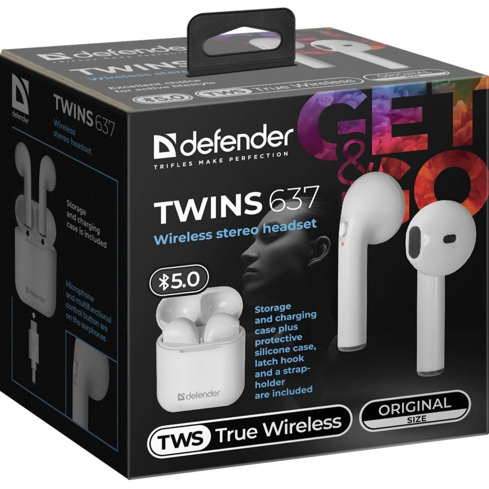 Наушники Defender Twins 637 63637