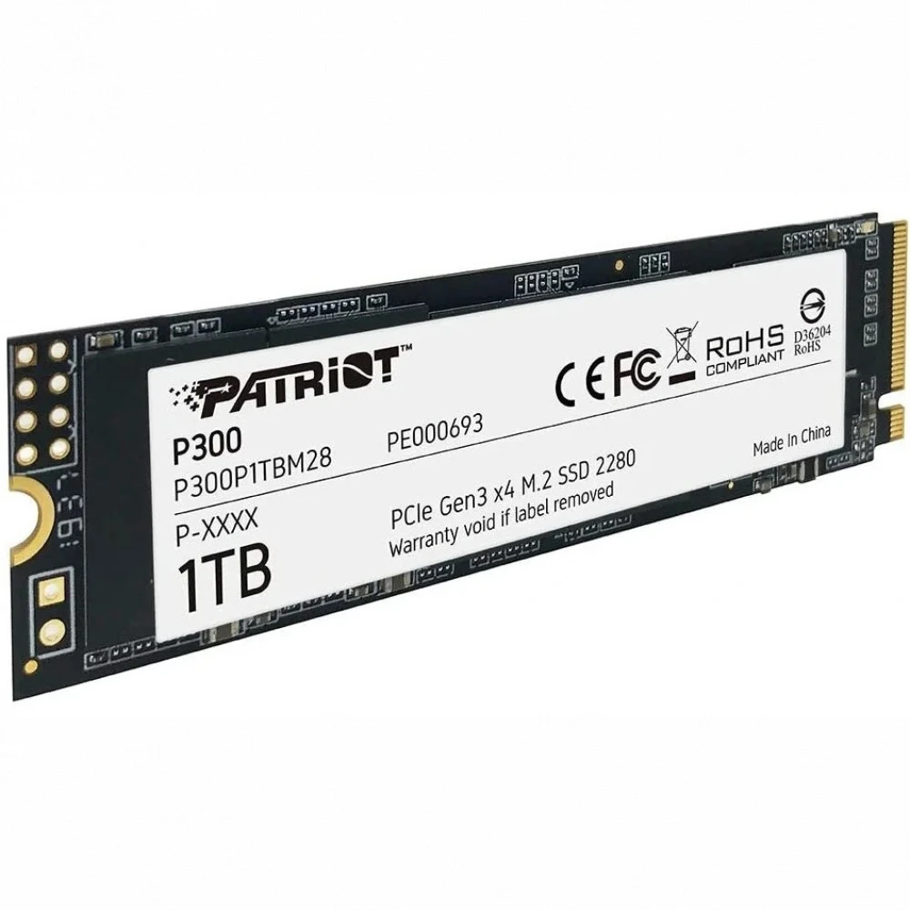 Жесткий диск Patriot P300 P300P1TBM28 SSD (твердотельные), 1 ТБ, M.2, PCIe