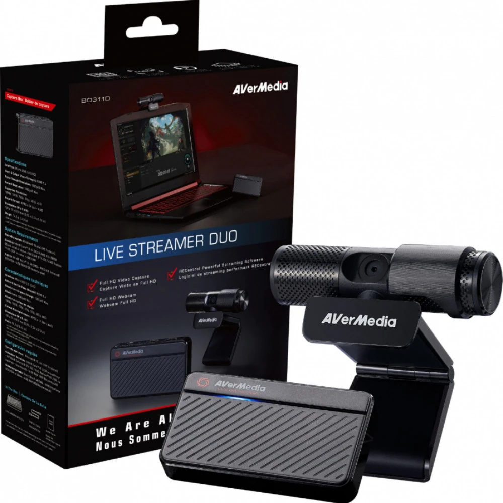 Аксессуар для ПК и Ноутбука AverMedia Набор для стримов Live Streamer Duo BO311D плата захвата GC311 веб-камера PW313 Плата