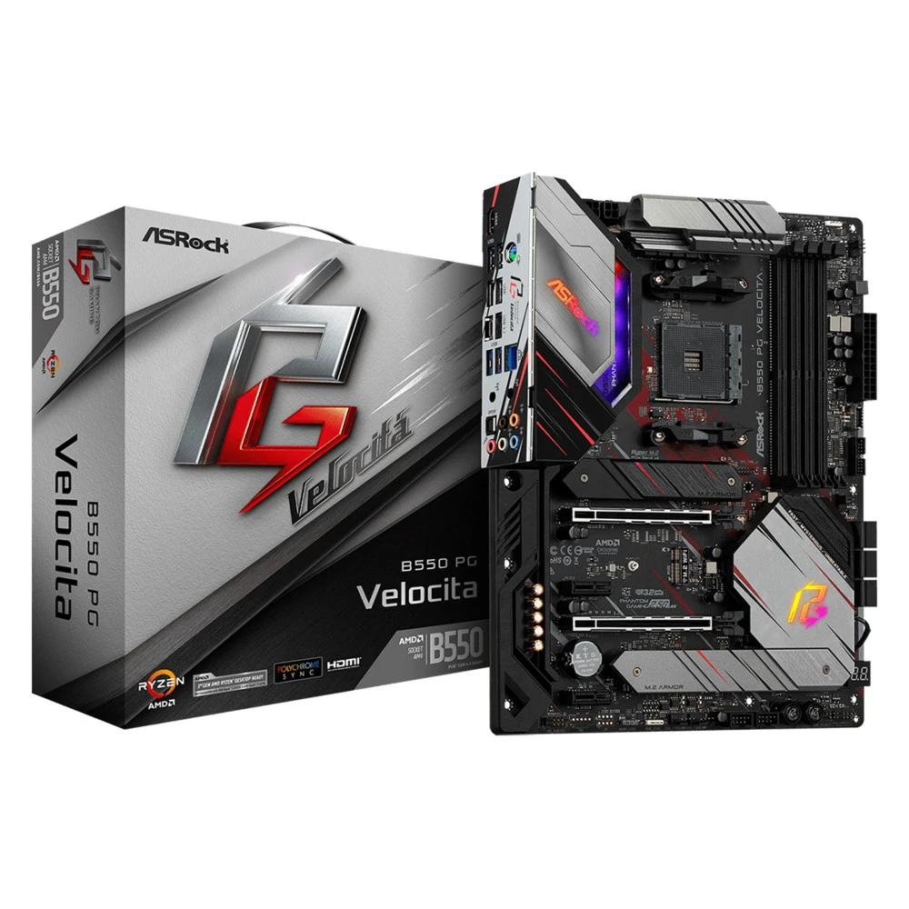Материнская плата ASRock B550 PG Velocita B550 PG VELOCITA ATX, AMD AM4