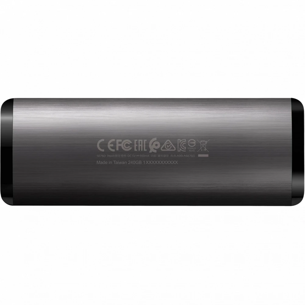 Внешние накопители ADATA SE760 Titan-Gray External SSD 256 ГБ ASE760-256GU32G2-CTI 256 ГБ