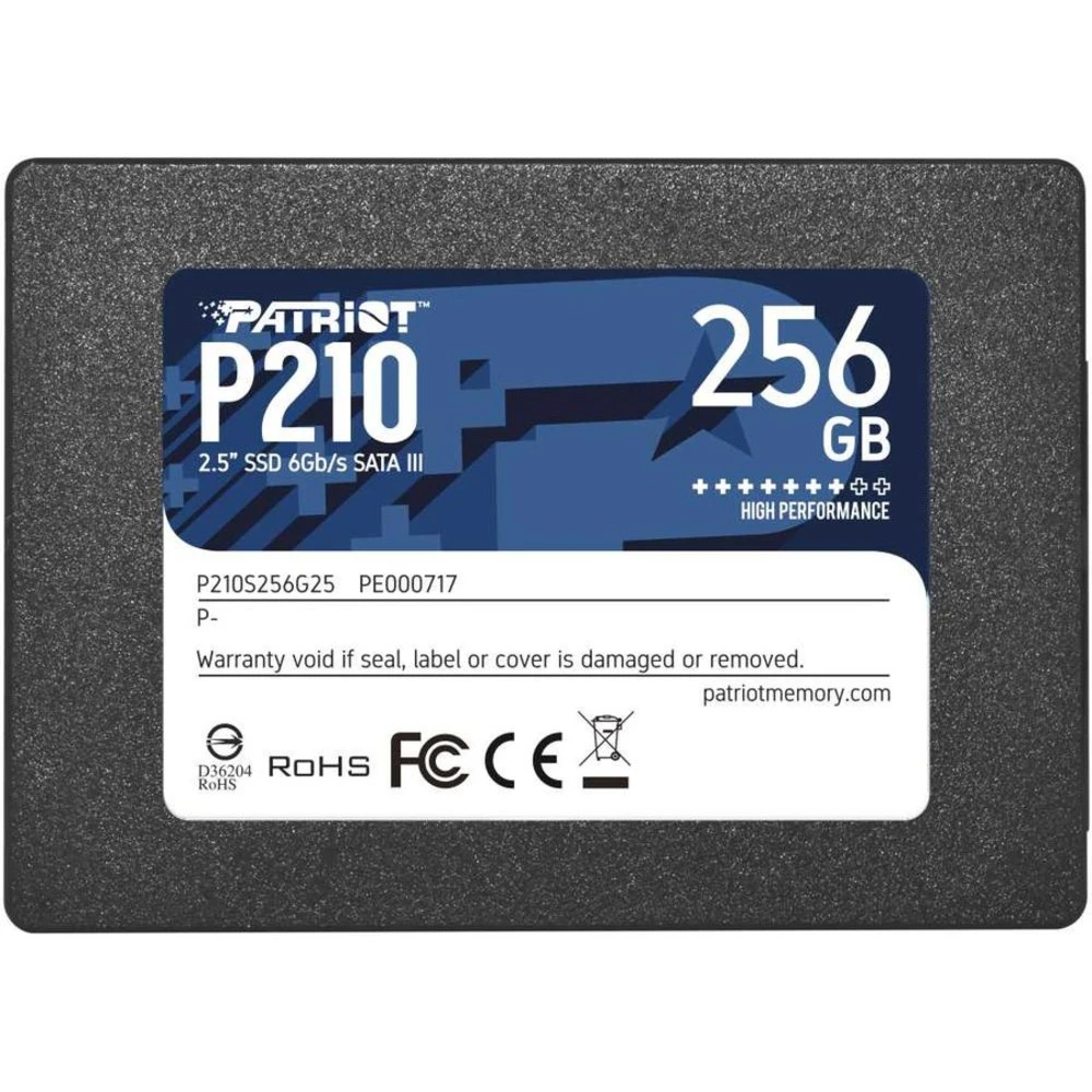 Жесткий диск Patriot P210 P210S256G25 SSD (твердотельные), 256 ГБ, 2.5 дюйма, SATA