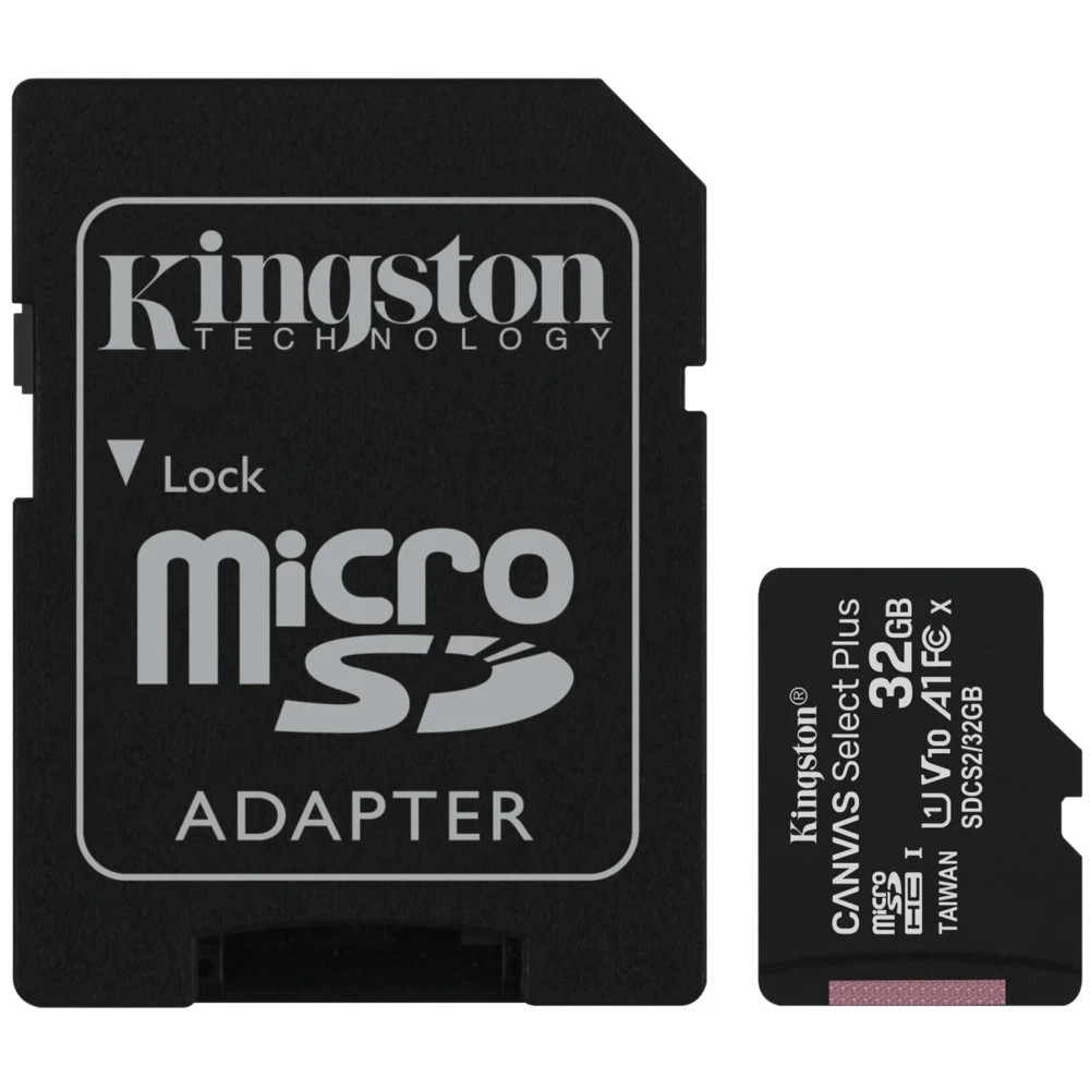 Флеш (Flash) карты Kingston 32GB micro SDHC Canvas Select Plus SDCS2/32GB-2P1A 32 ГБ