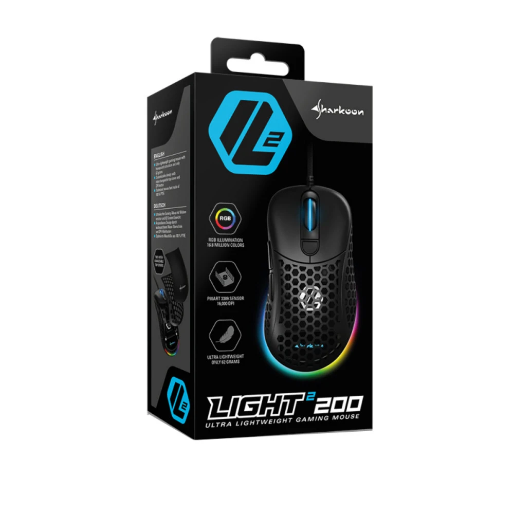 Мышь Sharkoon Light2 200 LIGHT2-200 Игровые, Проводная