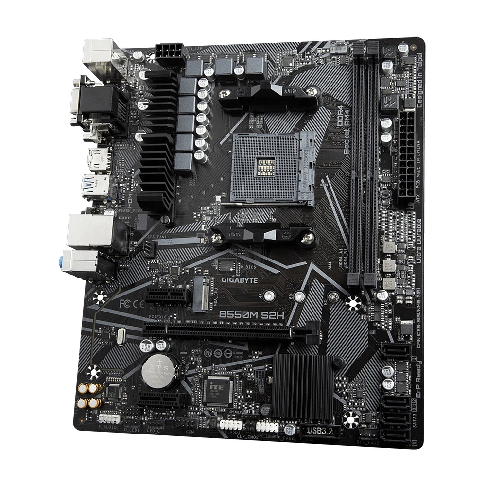 Материнская плата Gigabyte B550M S2H Micro-ATX, AMD AM4