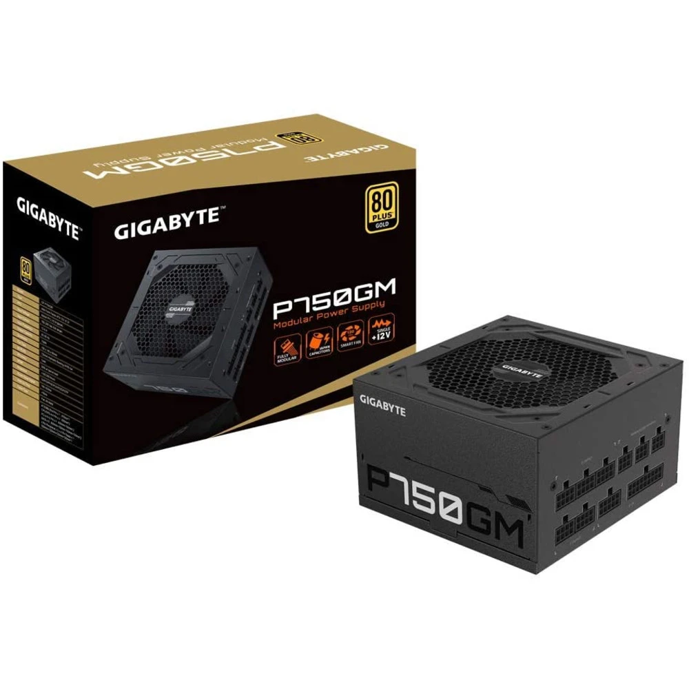 Блок питания Gigabyte GP-P750GM (80 Plus Gold 750W, Modular, Smart Fan, Smart Power Protection, 5 Year Warranty, Power Supply) 750 Вт