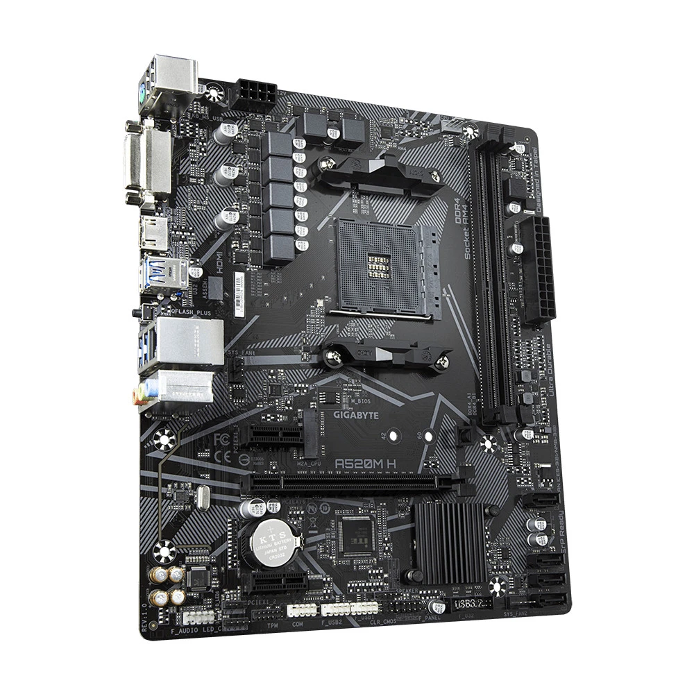 Материнская плата Gigabyte A520M H Micro-ATX, AMD AM4
