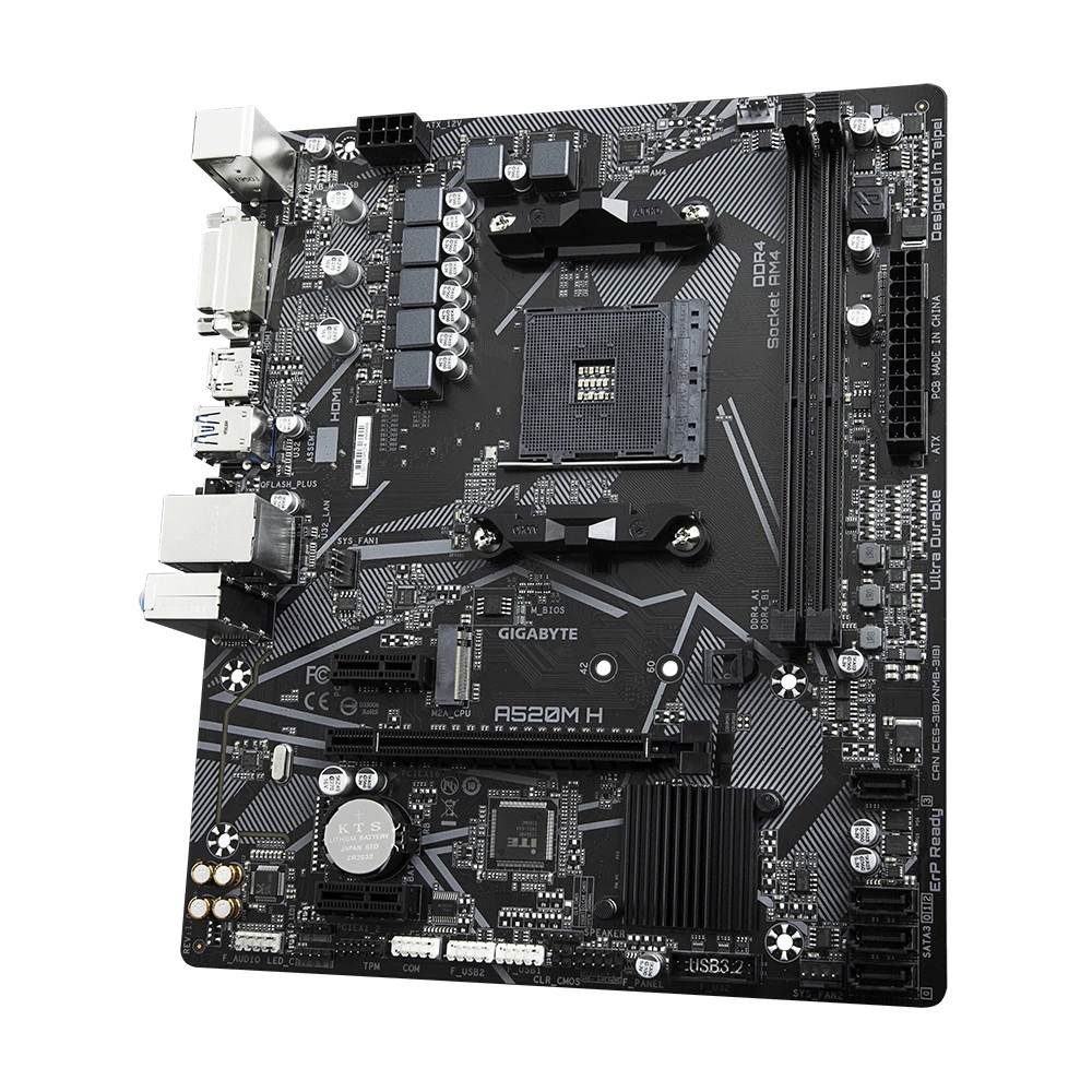 Материнская плата Gigabyte A520M H Micro-ATX, AMD AM4