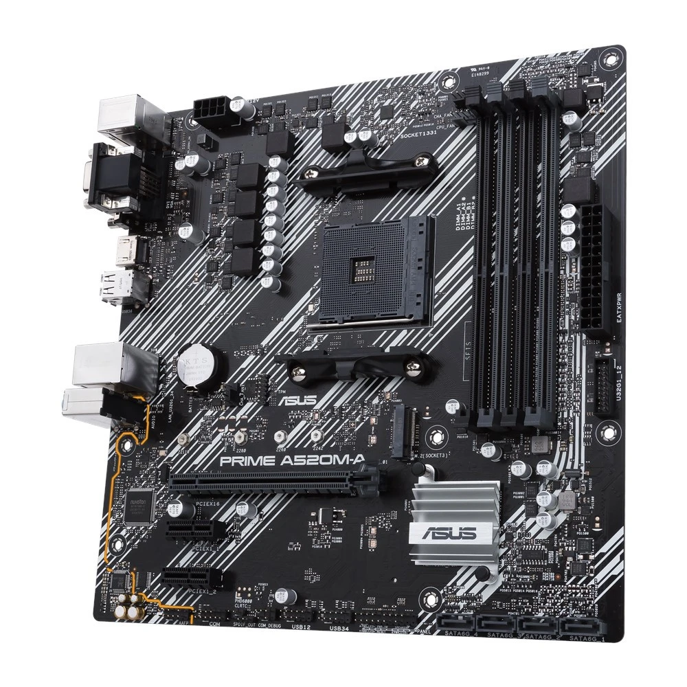 Материнская плата Asus PRIME A520M-A Micro-ATX, AMD AM4