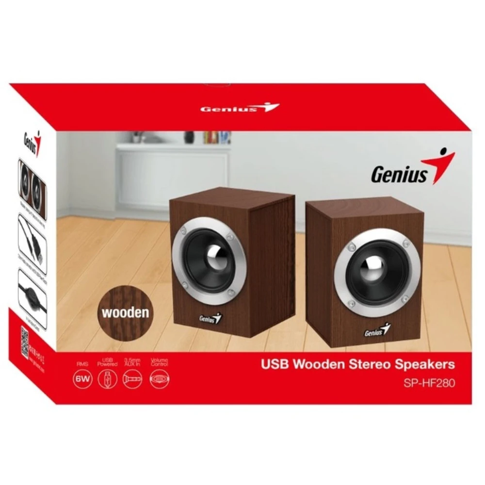 Компьютерные колонки Genius SP-HF280 31730028400 Коричневый
