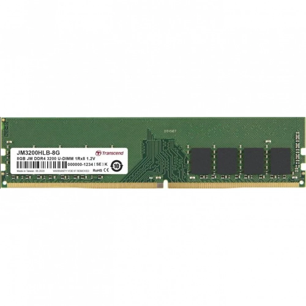 ОЗУ Transcend 8 ГБ JM3200HLB-8G DIMM, DDR4, 8 Гб, 3200 МГц