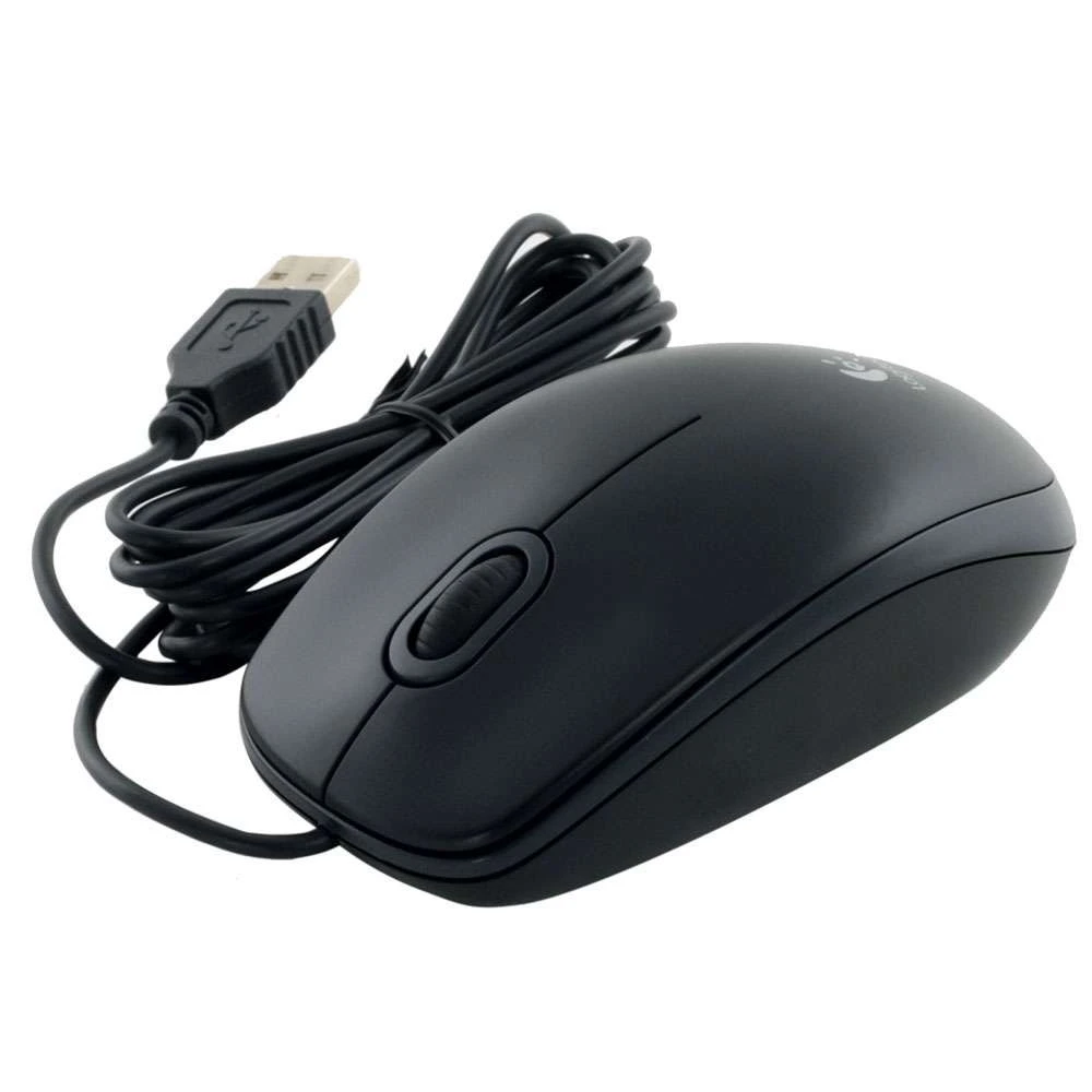 Мышь Logitech B100 910-003357 Бюджетные, Проводная
