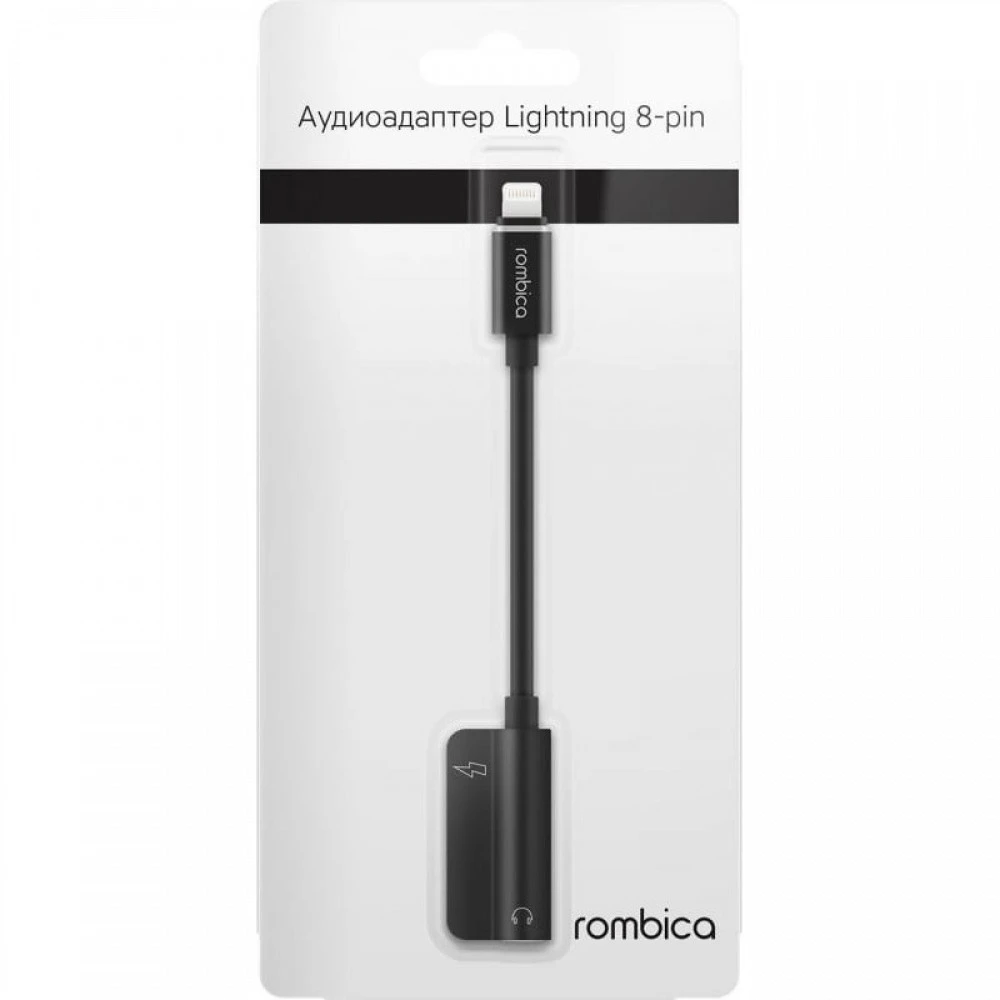 Кабель интерфейсный Rombica TC-00092 MINI JACK 3.5 (input) - Lightning (8pin)