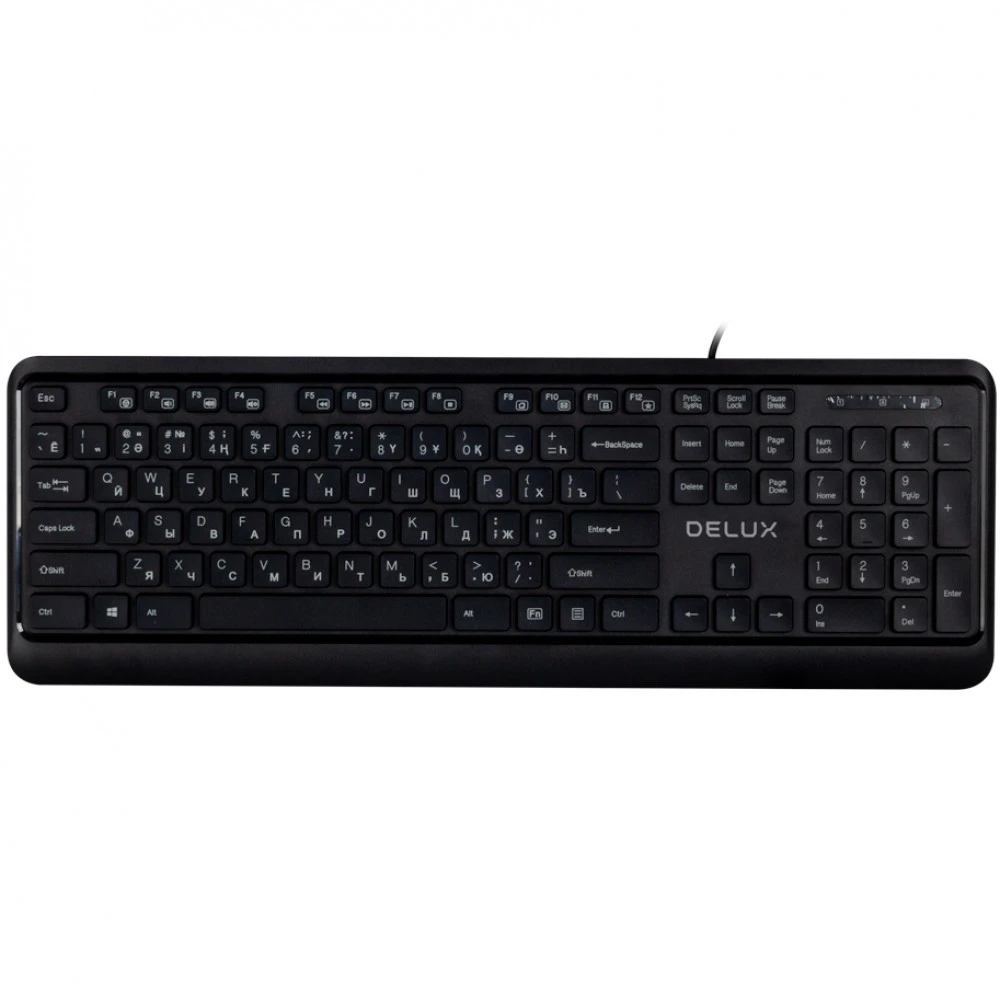 Клавиатура Deluxe DLK-290UB Проводная, USB