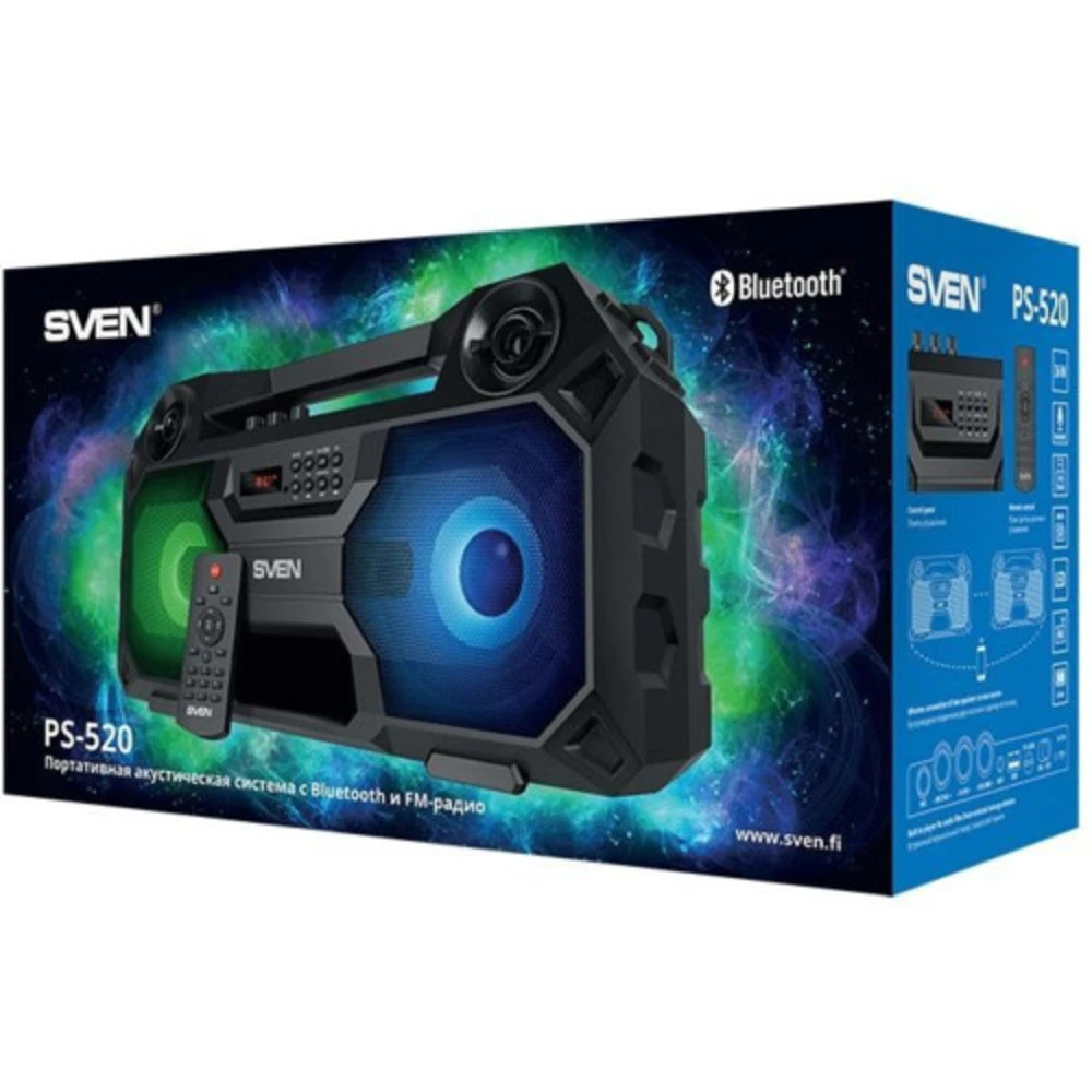 Портативная колонка Sven PS-520 SV-019099 Черный