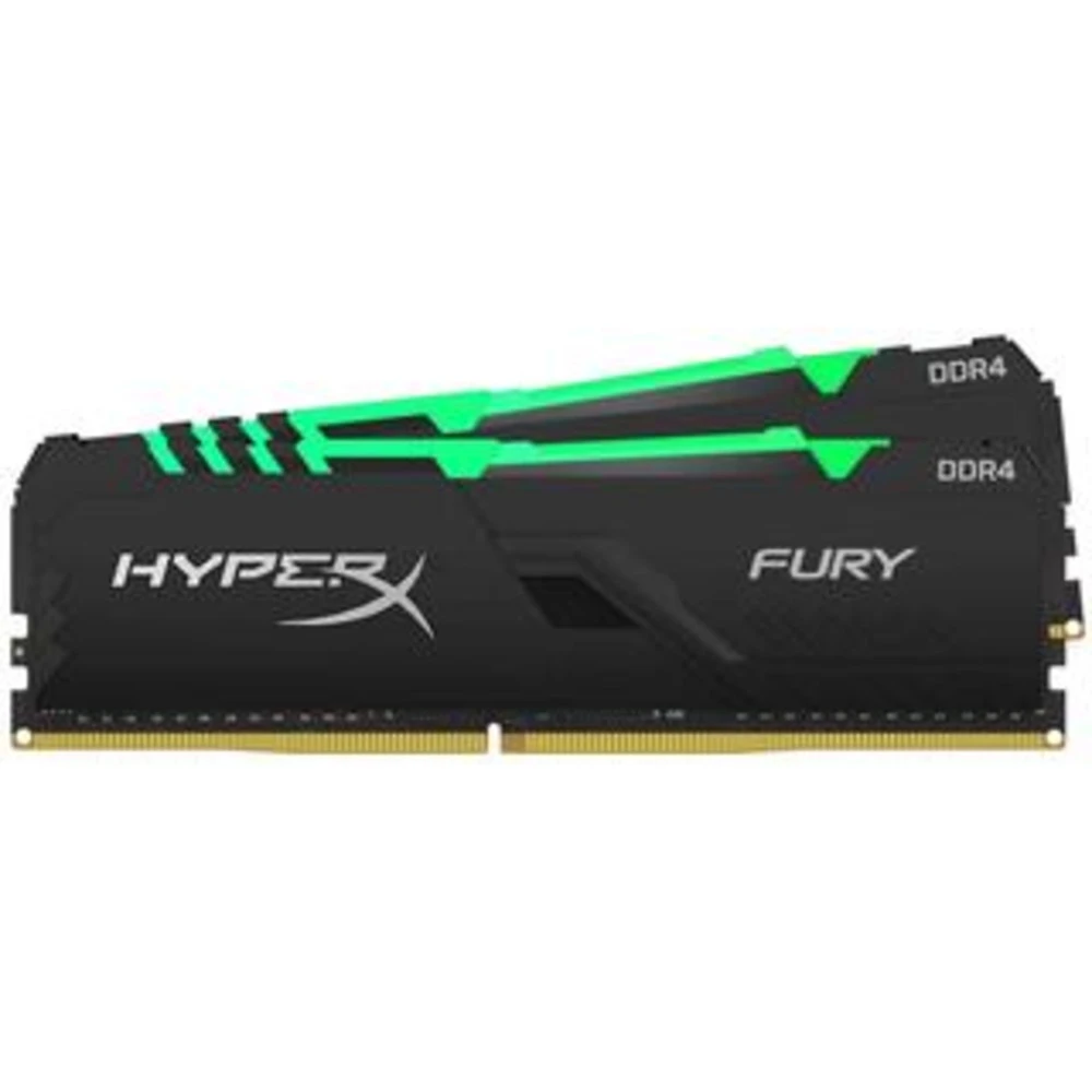 ОЗУ Kingston HyperX FURY RGB HX426C16FB3AK2/64 DIMM, DDR4, 64 Гб (2 х 32 Гб), 2666 МГц