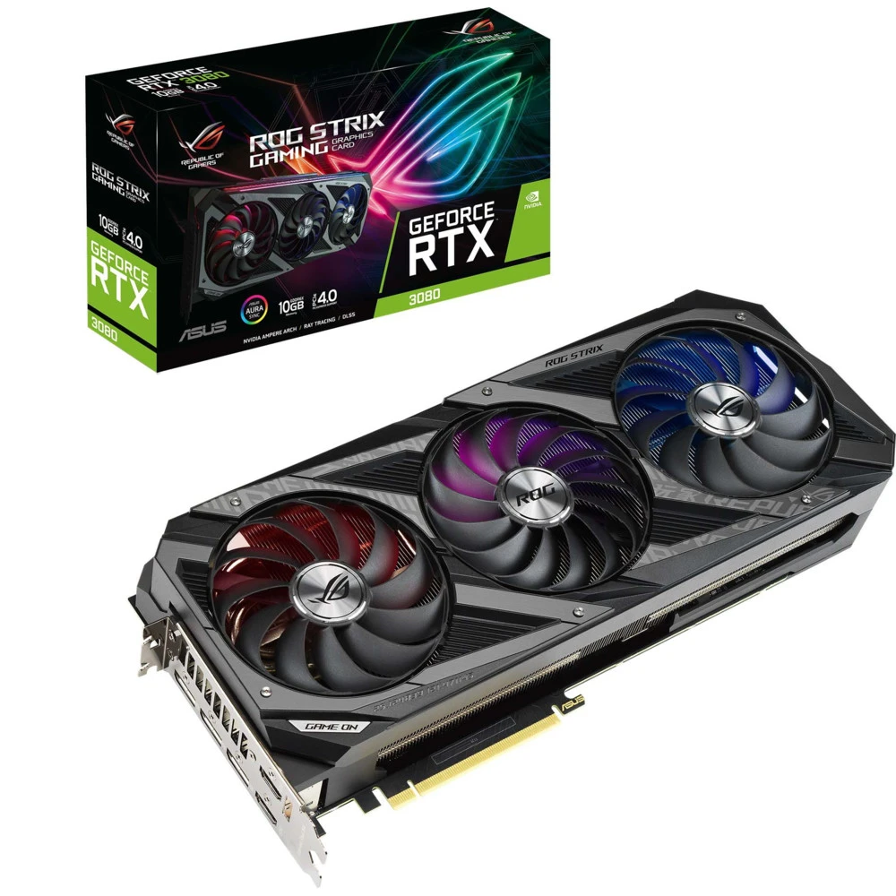 Видеокарта Asus RTX3080 ROG-STRIX-RTX3080-O10G-GAMING 10 ГБ