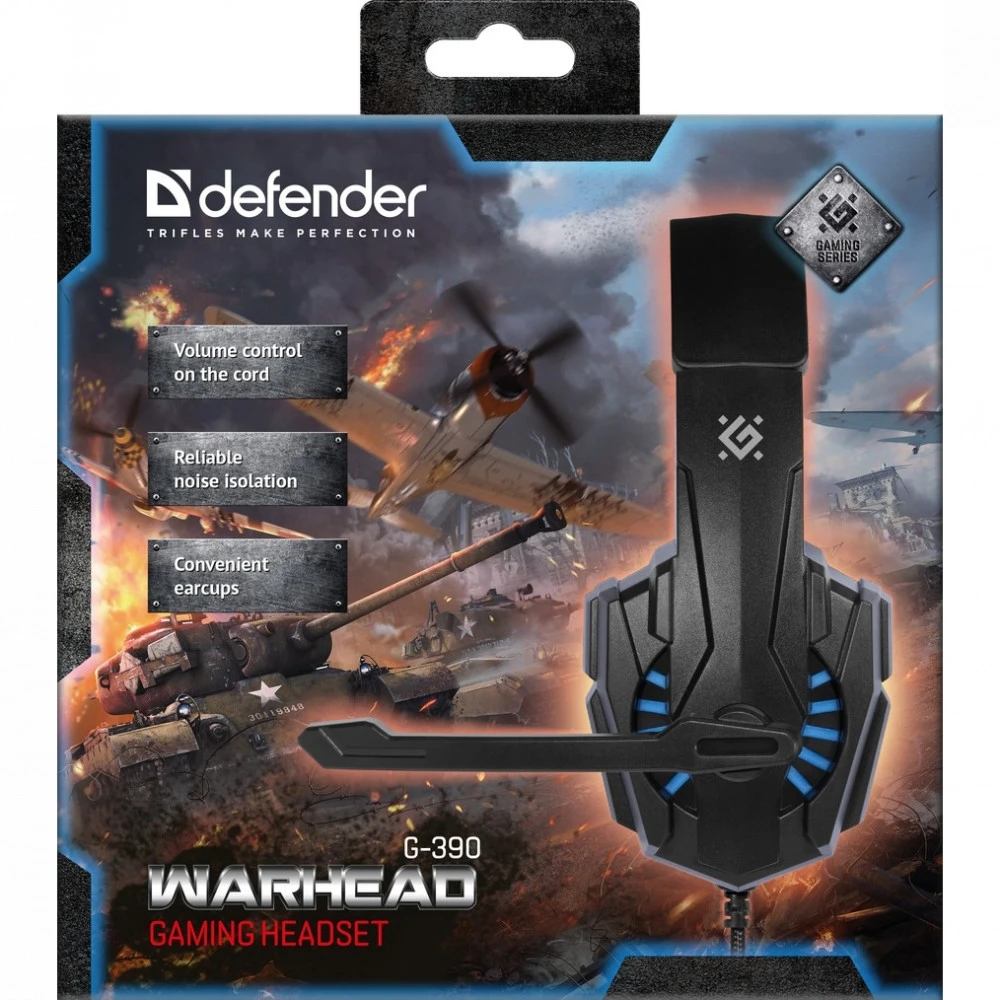 Наушники Defender Warhead G-390 LED 64039