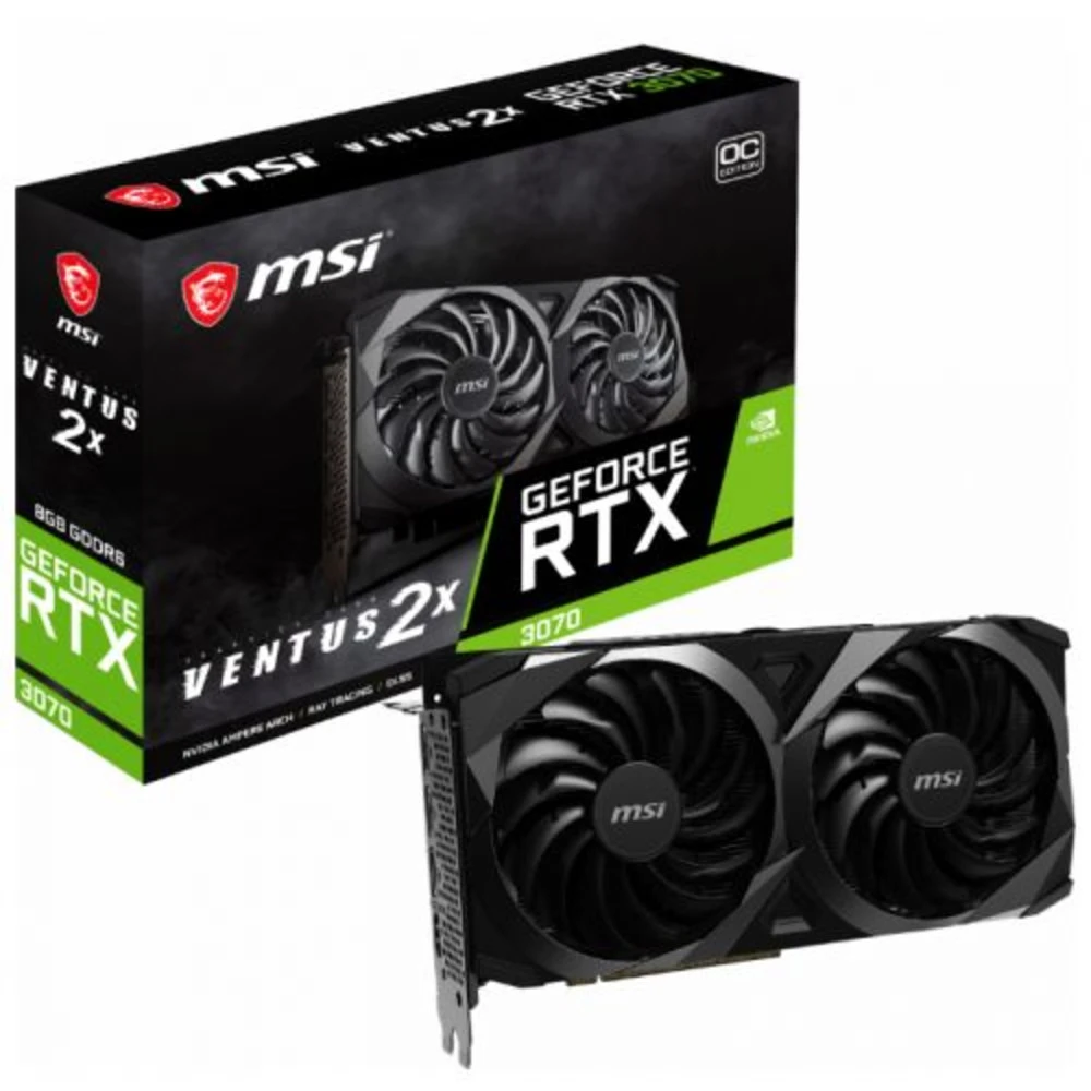 Видеокарта MSI RTX 3070 RTX 3070 VENTUS 2X OC SINGLE 8 ГБ
