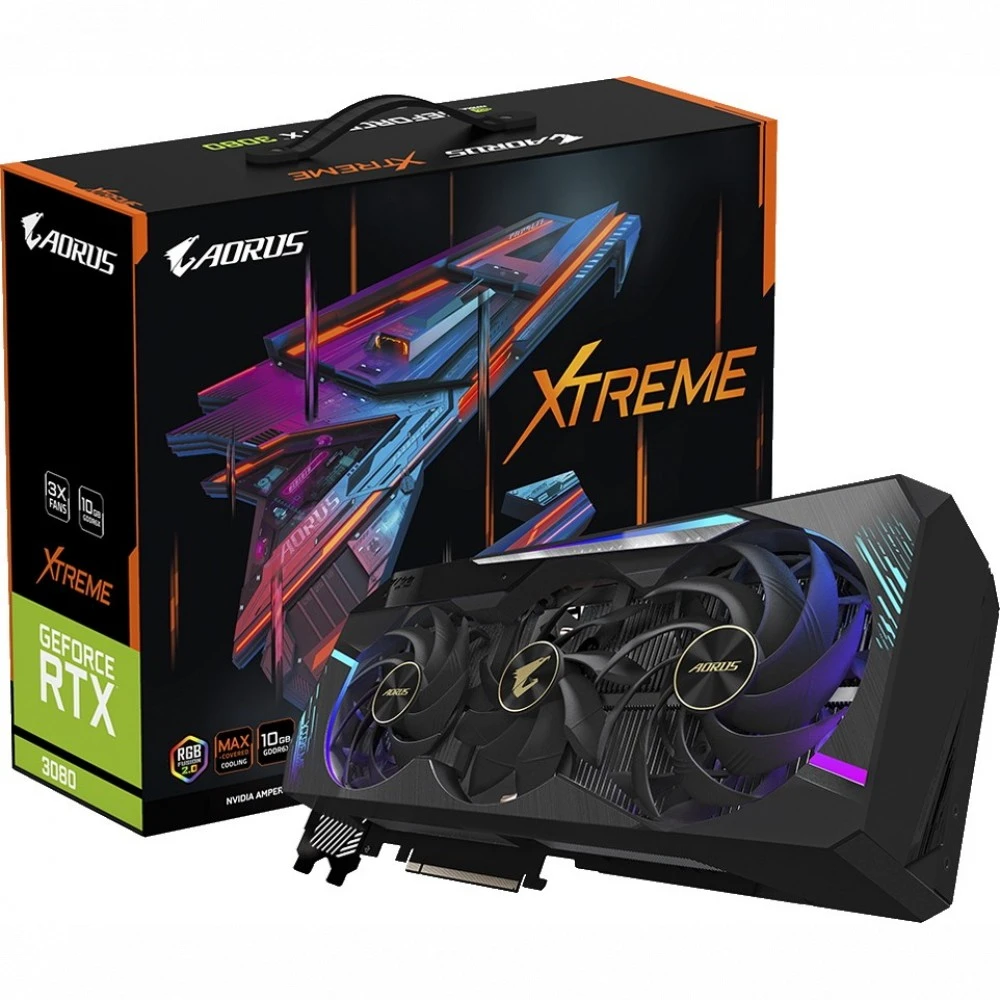 Видеокарта Gigabyte GeForce RTX 3080 AORUS XTREME 10G GV-N3080AORUS X-10GD 10 ГБ