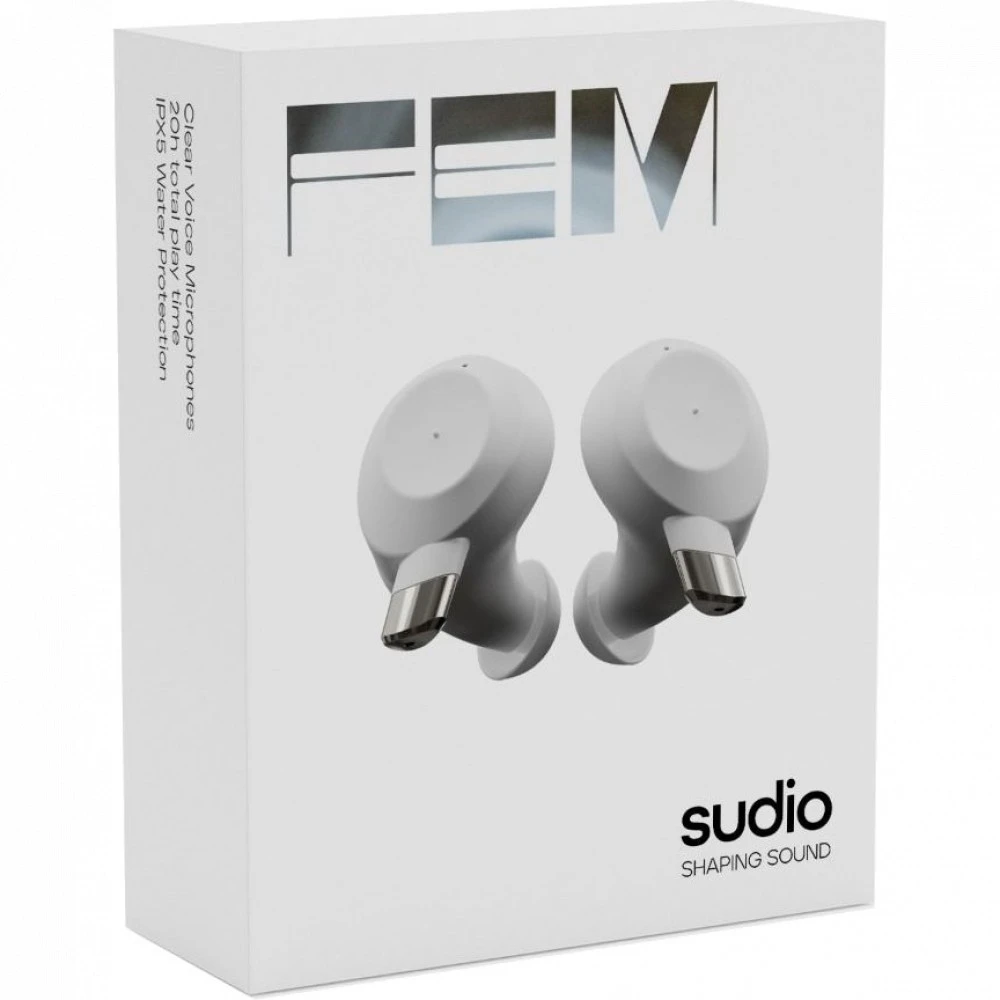 Наушники Sudio Беспроводные TWS наушники Fem White FEMWHT