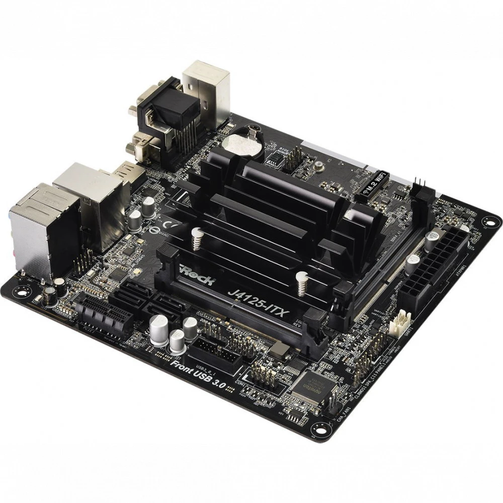 Материнская плата ASRock J4125-ITX Mini-ITX, С интегрированным процессором