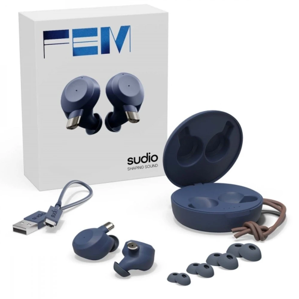 Наушники Sudio Беспроводные TWS Fem Blue FEMCBL