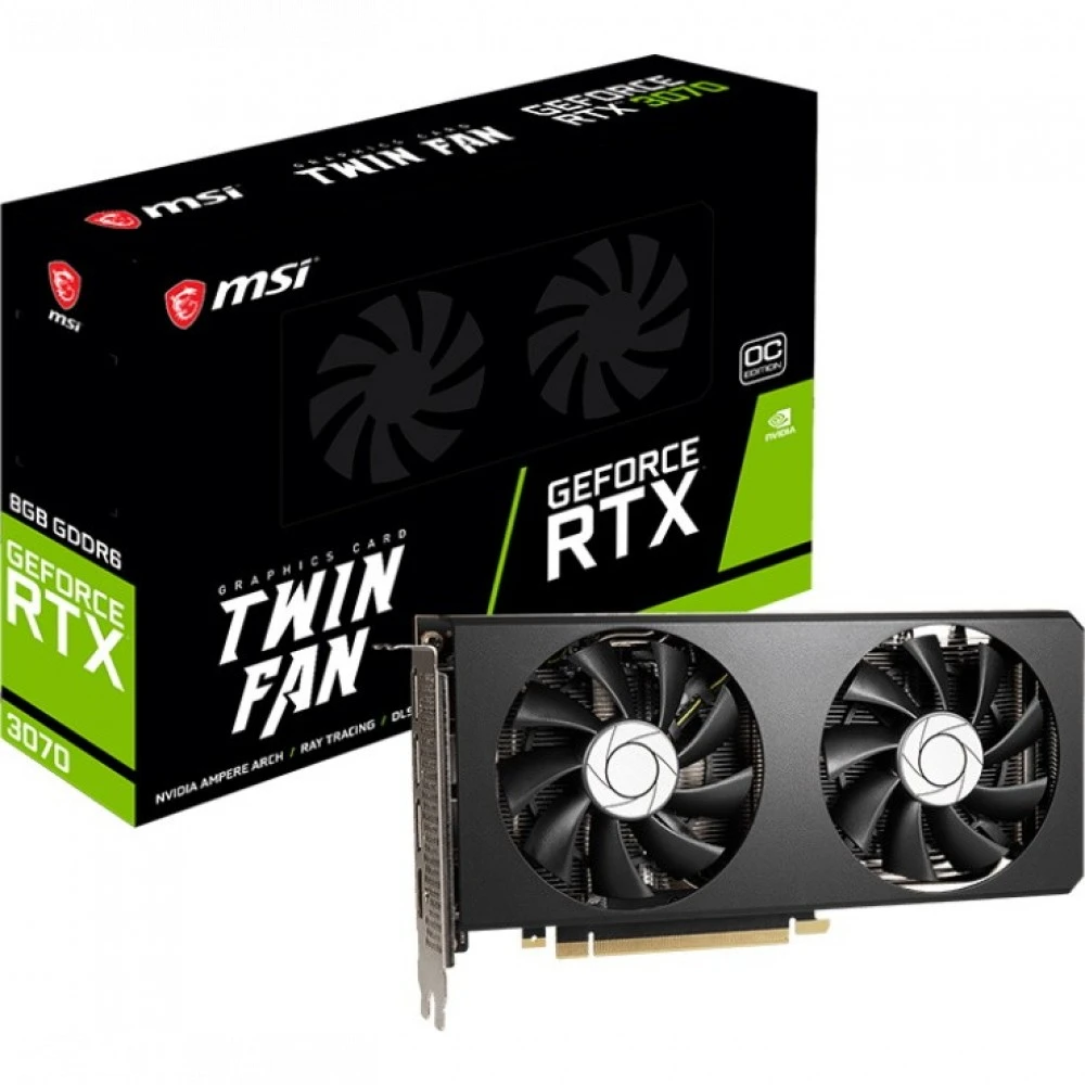 Видеокарта MSI GeForce RTX 3070 RTX 3070 TWIN FAN OC 8 ГБ