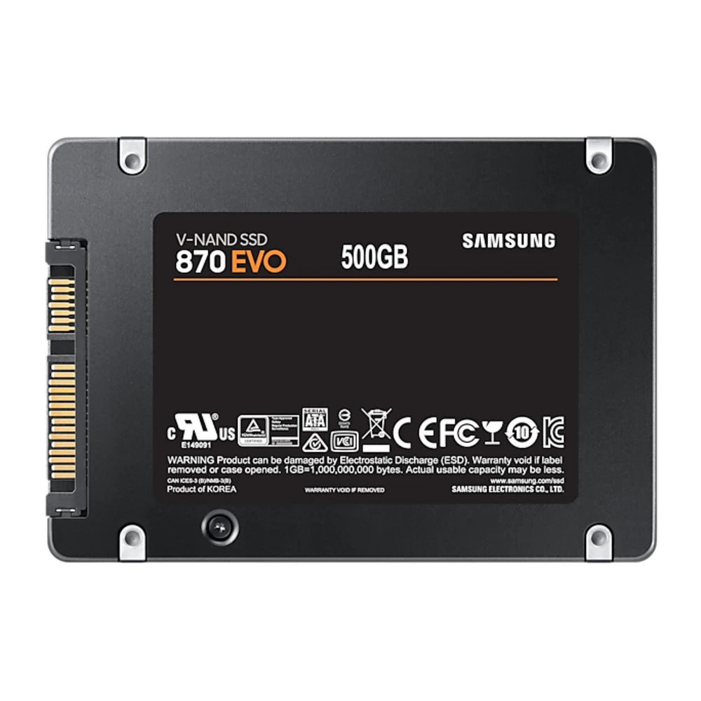 Жесткий диск Samsung 870 EVO MZ-77E500BW SSD (твердотельные), 500 ГБ, 2.5 дюйма, SATA