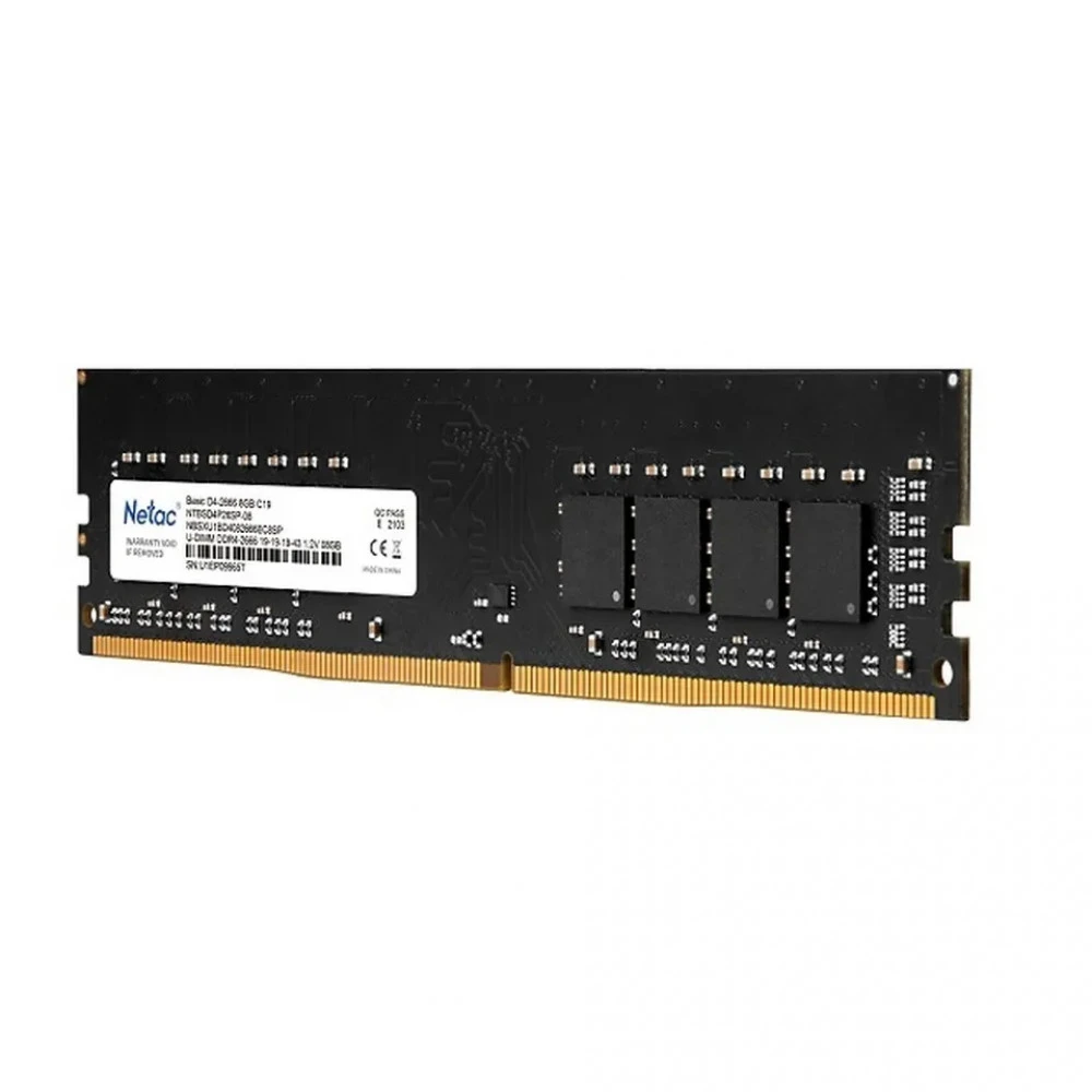 ОЗУ Netac Basic RTL PC4-21300 CL19 NTBSD4P26SP-08 DIMM, DDR4, 8 Гб, 2666 МГц