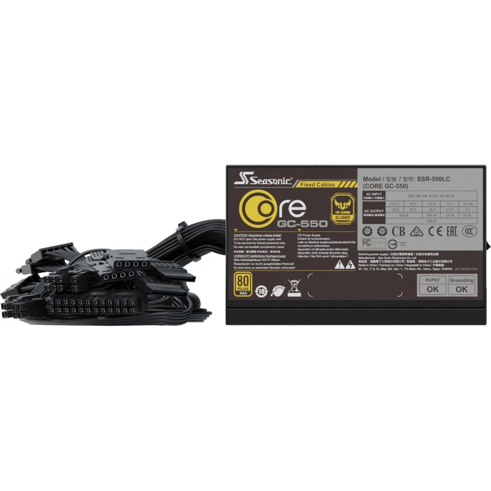 Блок питания Seasonic Core GC-550 SSR-550LC 550 Вт, 80+ Gold