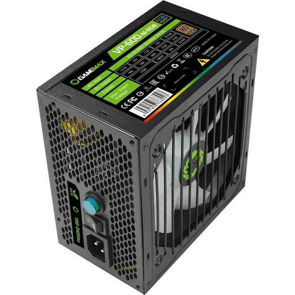 Блок питания GameMax 600W VP-600-M-RGB v2 600 Вт, 80+ Bronze