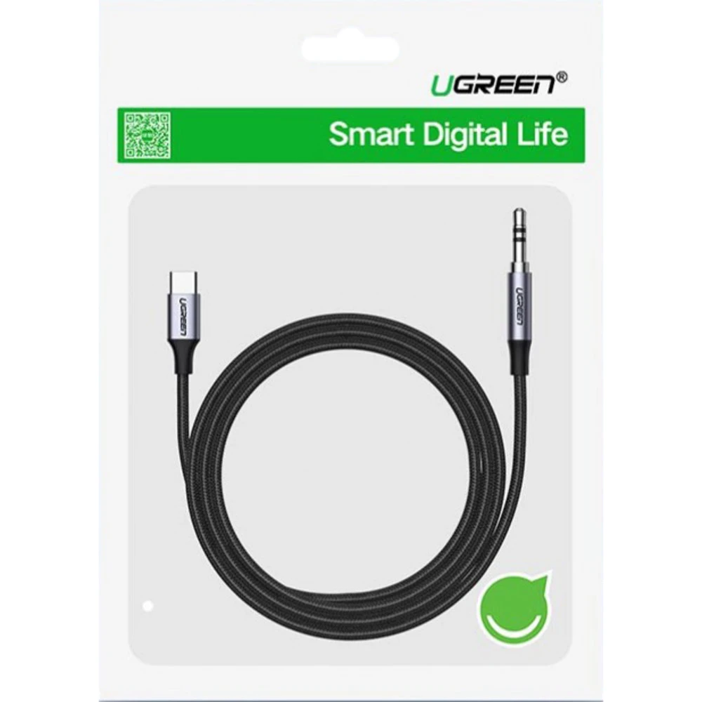 Кабель интерфейсный UGREEN UG-30633 MINI JACK 3.5 (output) - USB Type C