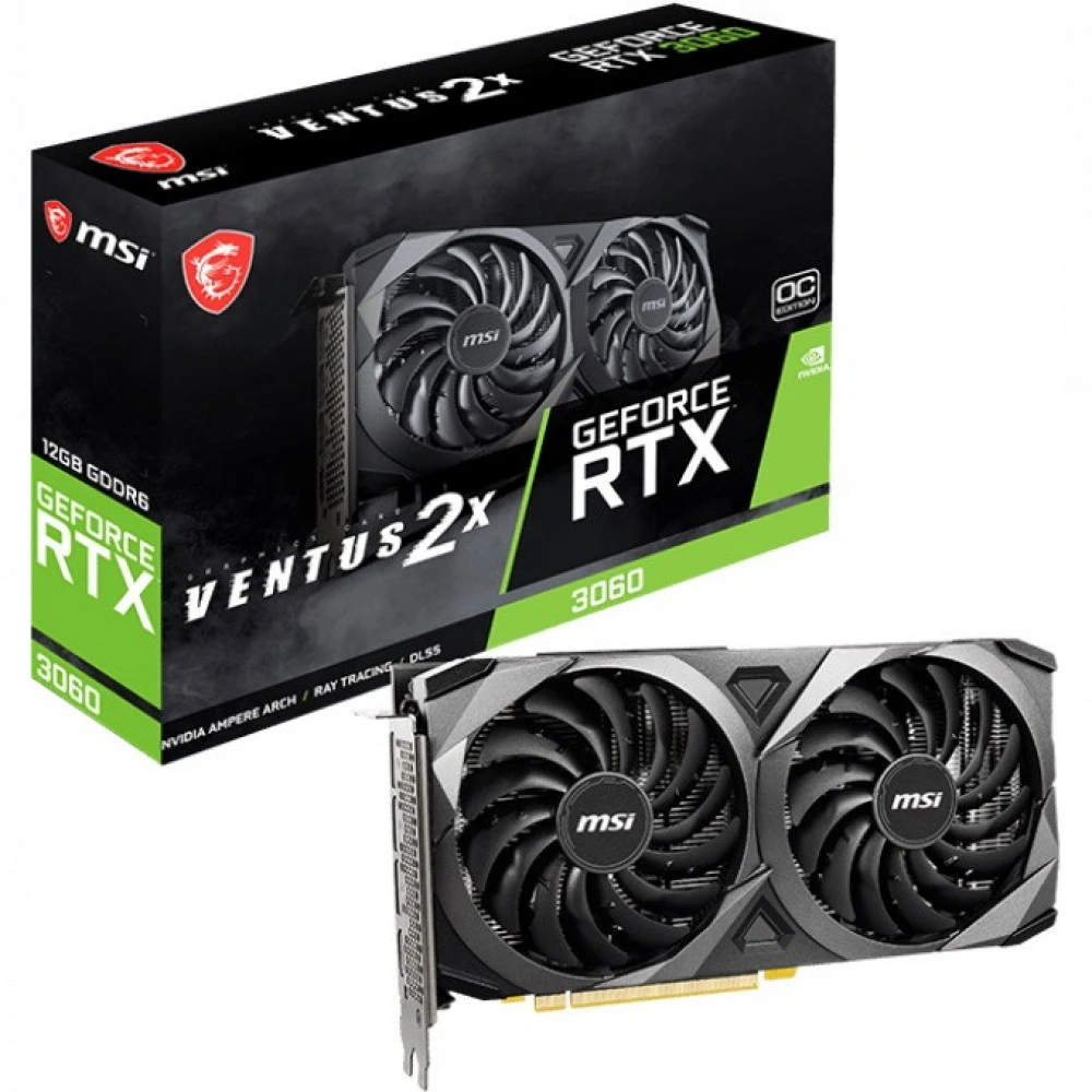 Видеокарта MSI RTX 3060 VENTUS 2X 12G OC 12 ГБ