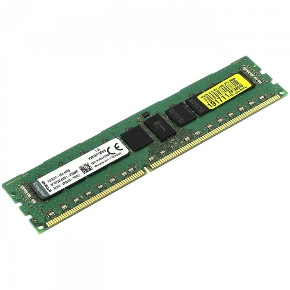 ОЗУ Kingston 8 ГБ KVR18R13D8/8 DIMM, DDR3, 8 Гб, 1866 МГц