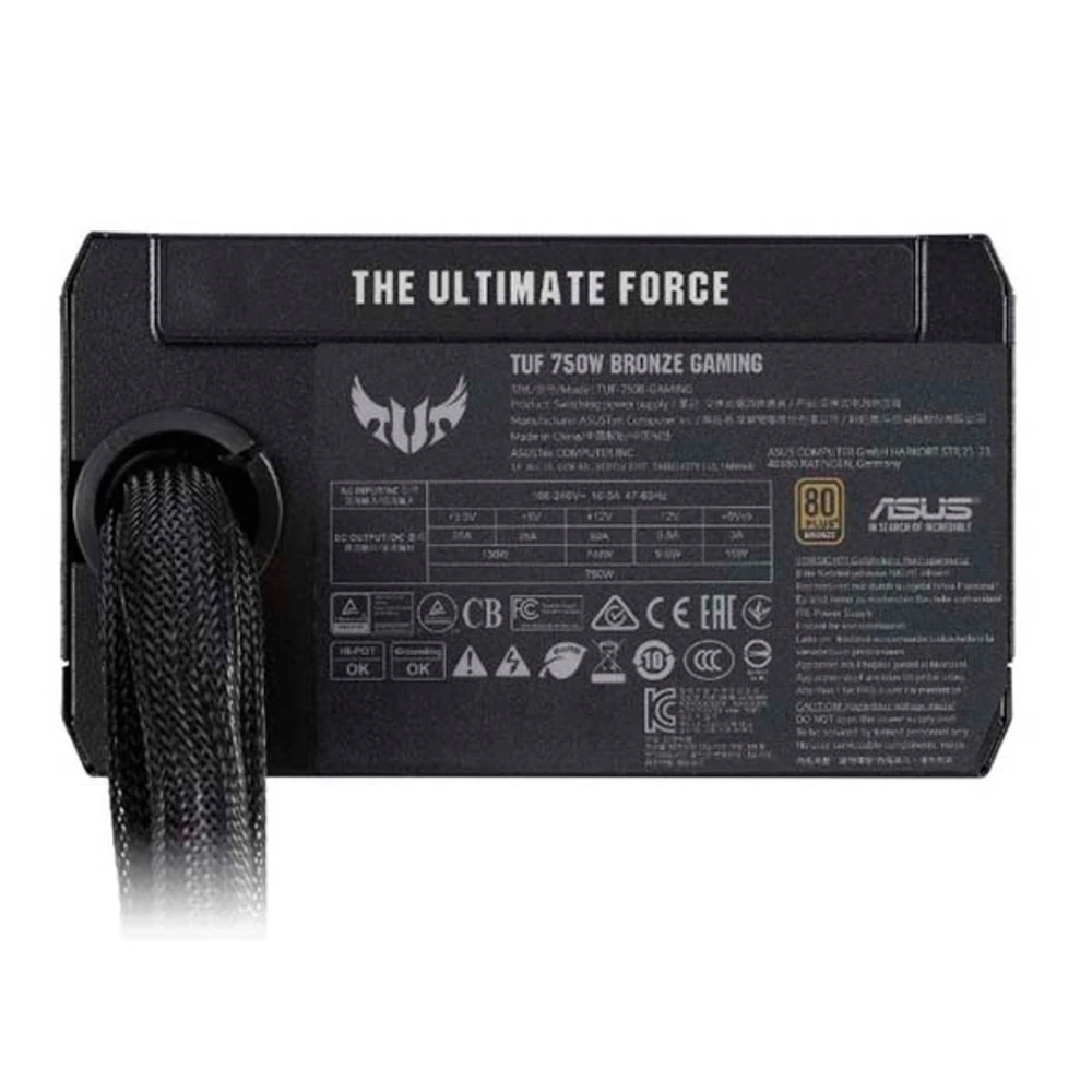 Блок питания Asus TUF-750B-GAMING 750 Вт, 80+ Bronze
