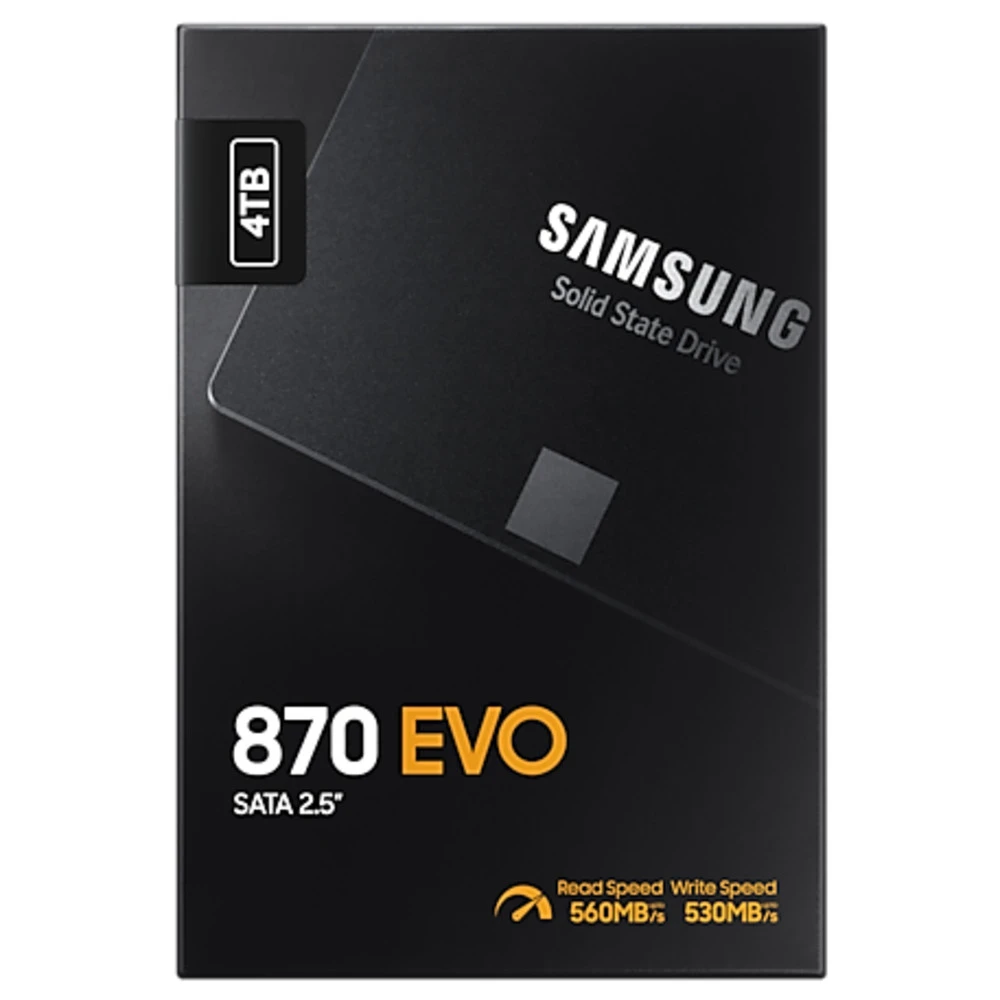 Жесткий диск Samsung 870 EVO MZ-77E4T0BW SSD (твердотельные), 4 ТБ, 2.5 дюйма, SATA