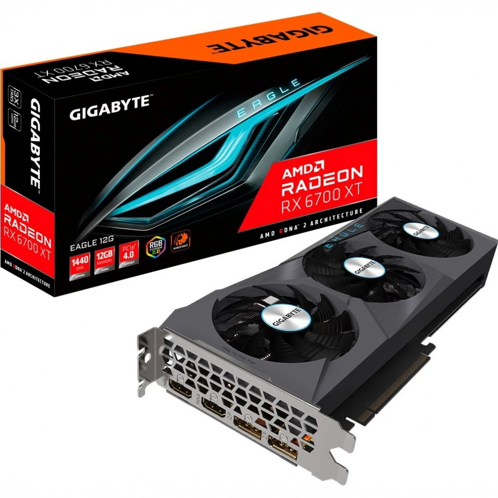 Видеокарта Gigabyte Radeon RX 6700XT GV-R67XTEAGLE-12GD 12 ГБ