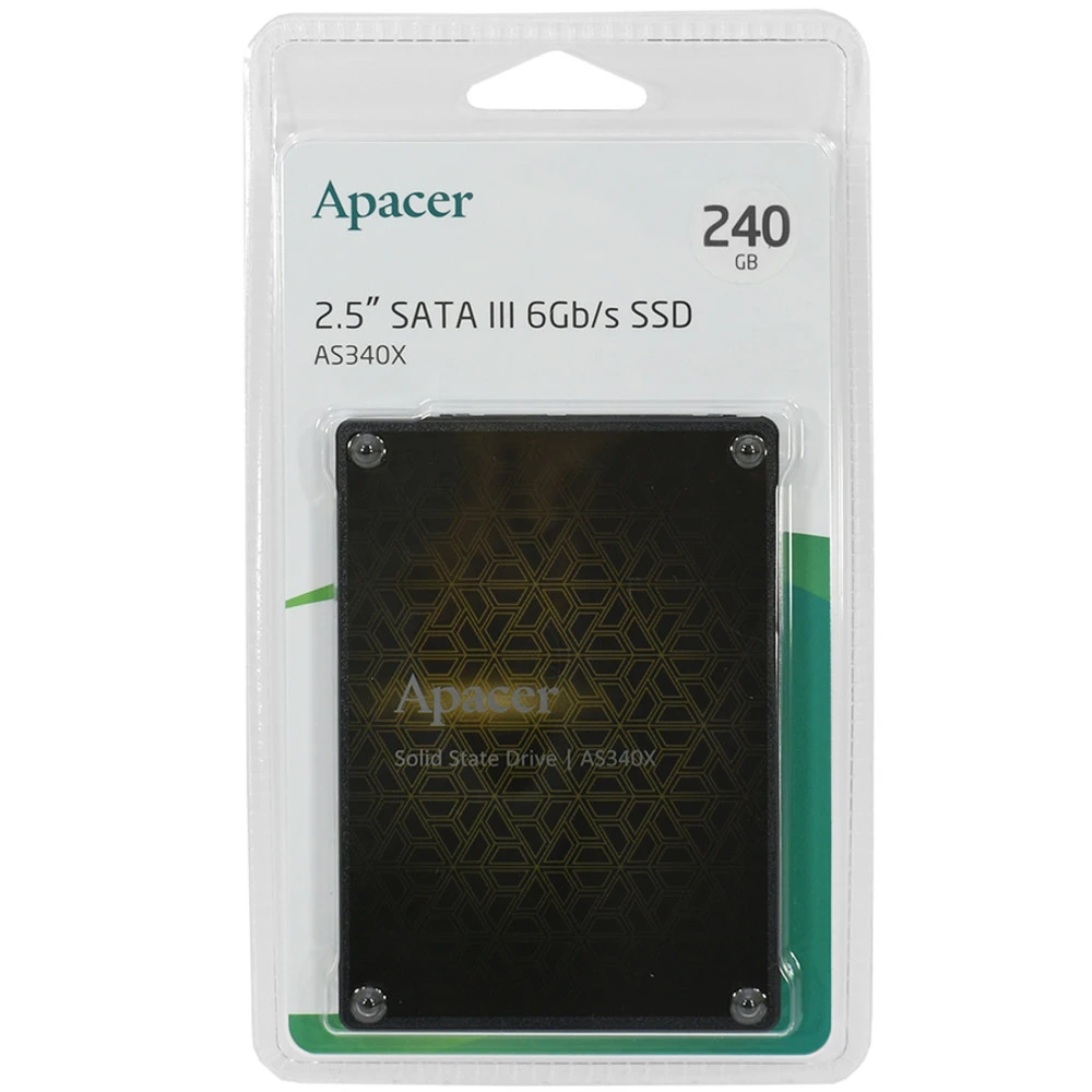 Жесткий диск Apacer AS340X AP240GAS340XC-1 SSD (твердотельные), 240 ГБ, 2.5 дюйма, SATA
