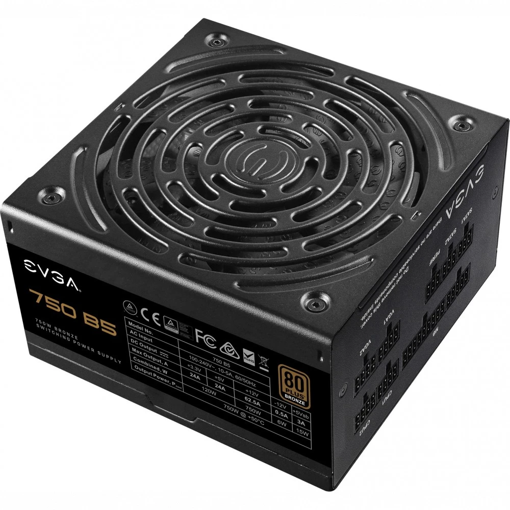 Блок питания EVGA 220-B5-0750-V2 750 Вт, 80+ Bronze