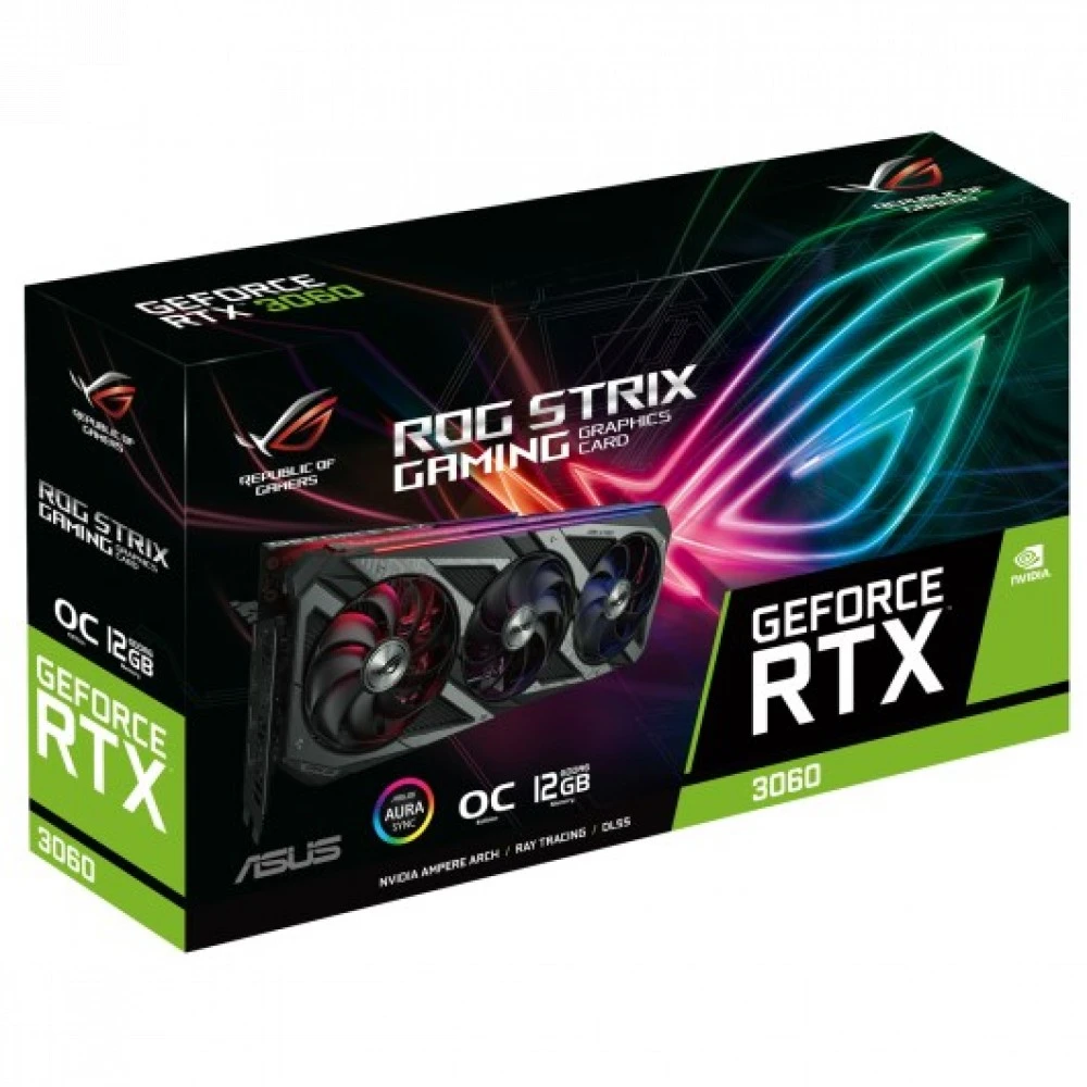 Видеокарта Asus GeForce RTX 3060 ROG-STRIX-RTX3060-O12G-GAMING 12 ГБ