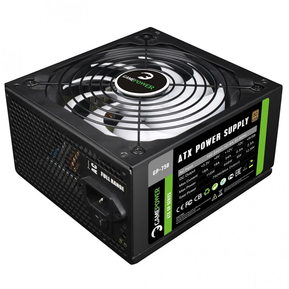 Блок питания GameMax GP 750W GP-750 750 Вт, 80+ Bronze