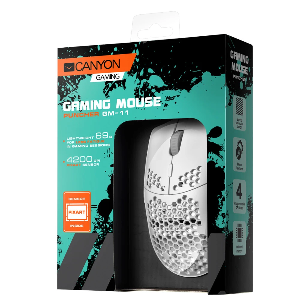 Мышь Canyon GM-11 CND-SGM11W Игровые, Проводная