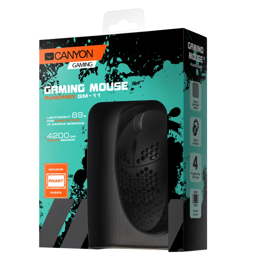 Мышь Canyon GM-11 CND-SGM11B Игровые, Проводная
