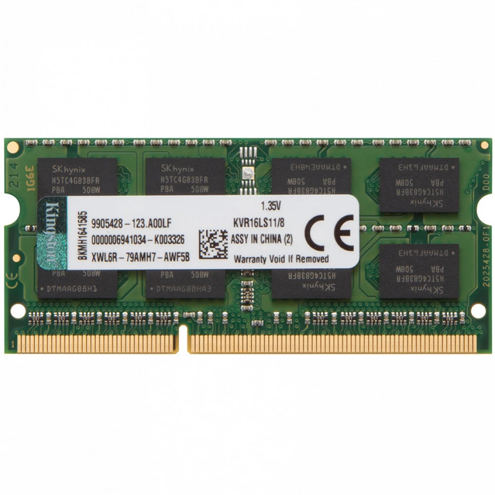 ОЗУ Kingston 8 ГБ KVR16LS11/8WP SO-DIMM, DDR3, 8 Гб, 1600 МГц