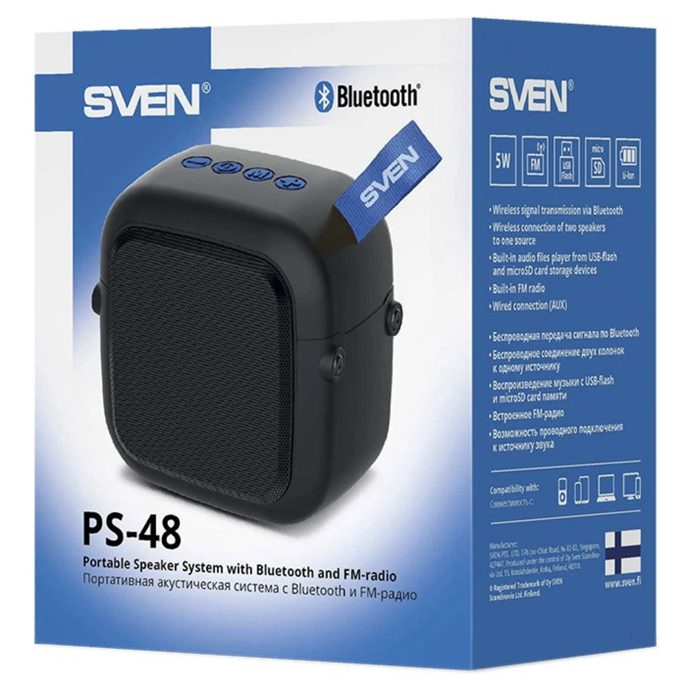 Портативная колонка Sven PS-48 SV-019754 Черный