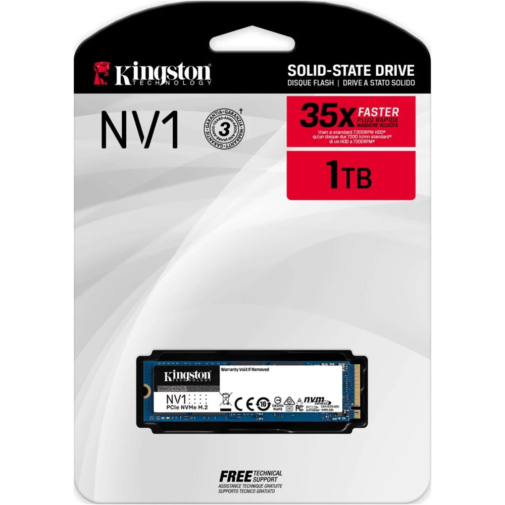 Жесткий диск Kingston NV1 SNVS/1000G SSD (твердотельные), 1 ТБ, M.2